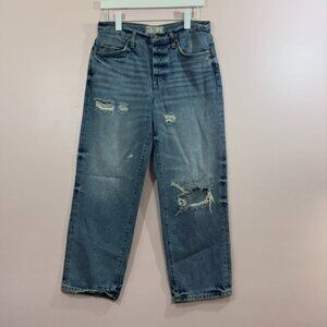 Free People Extreme Washed Boyfriend Jeans Size 27R